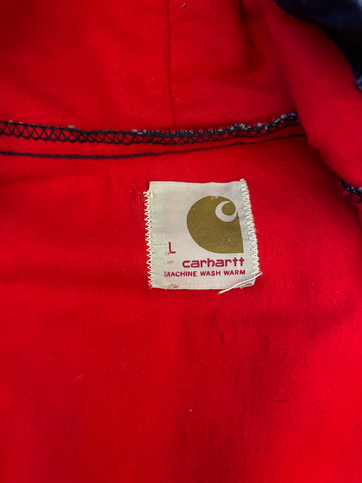 Carhartt 1970s Denim Zip Jacket. Size Large.