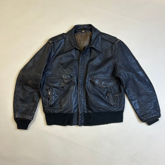 1970s Schott NYC A2 Leather Jacket L