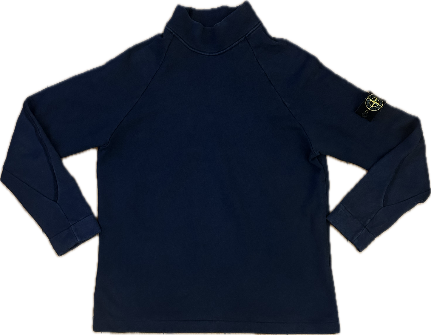 Vintage Stone Island Mock Neck Raglan Sleeve Sweatshirt. Size Large.
