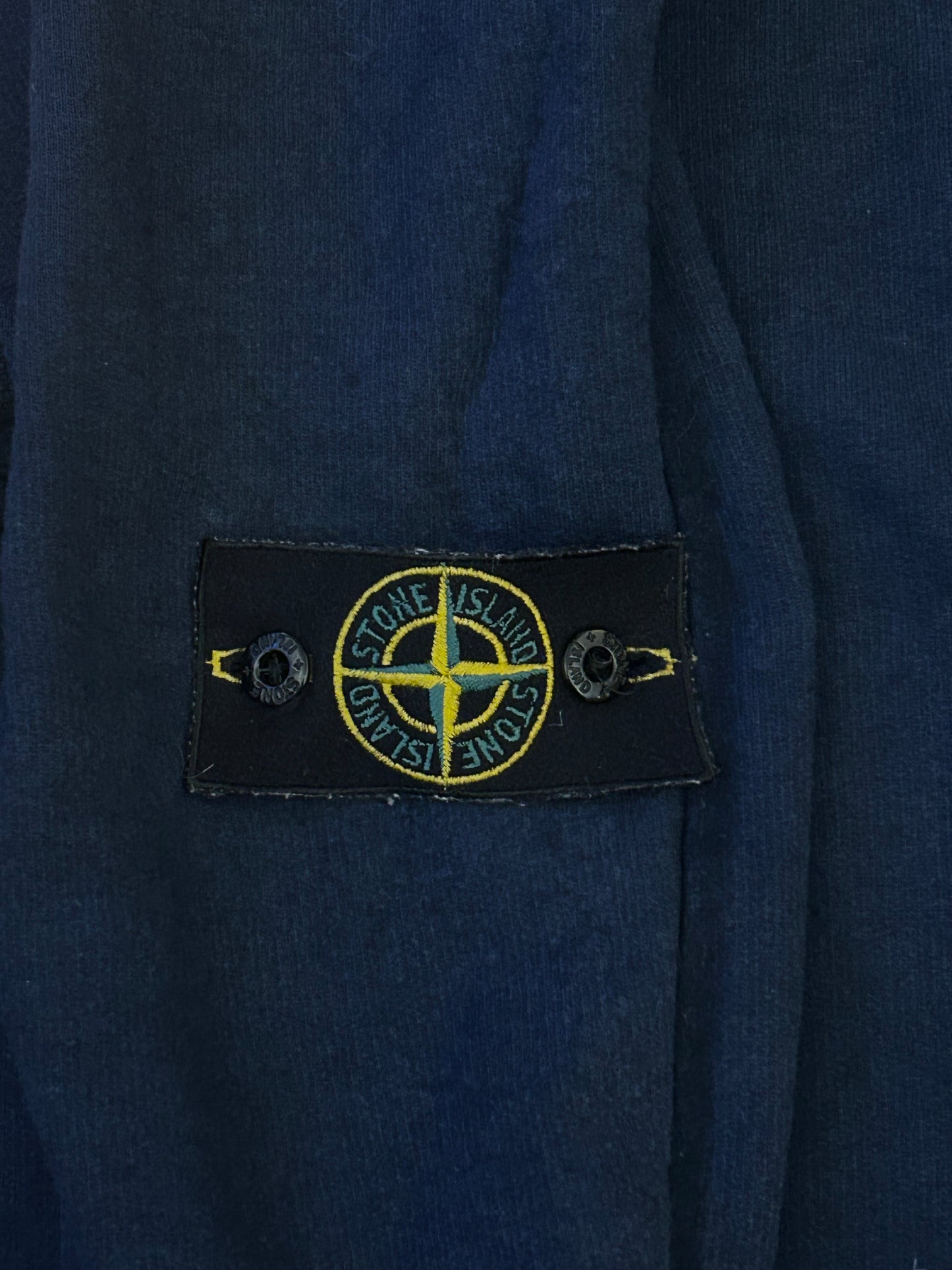 Vintage Stone Island Mock Neck Raglan Sleeve Sweatshirt. Size Large.