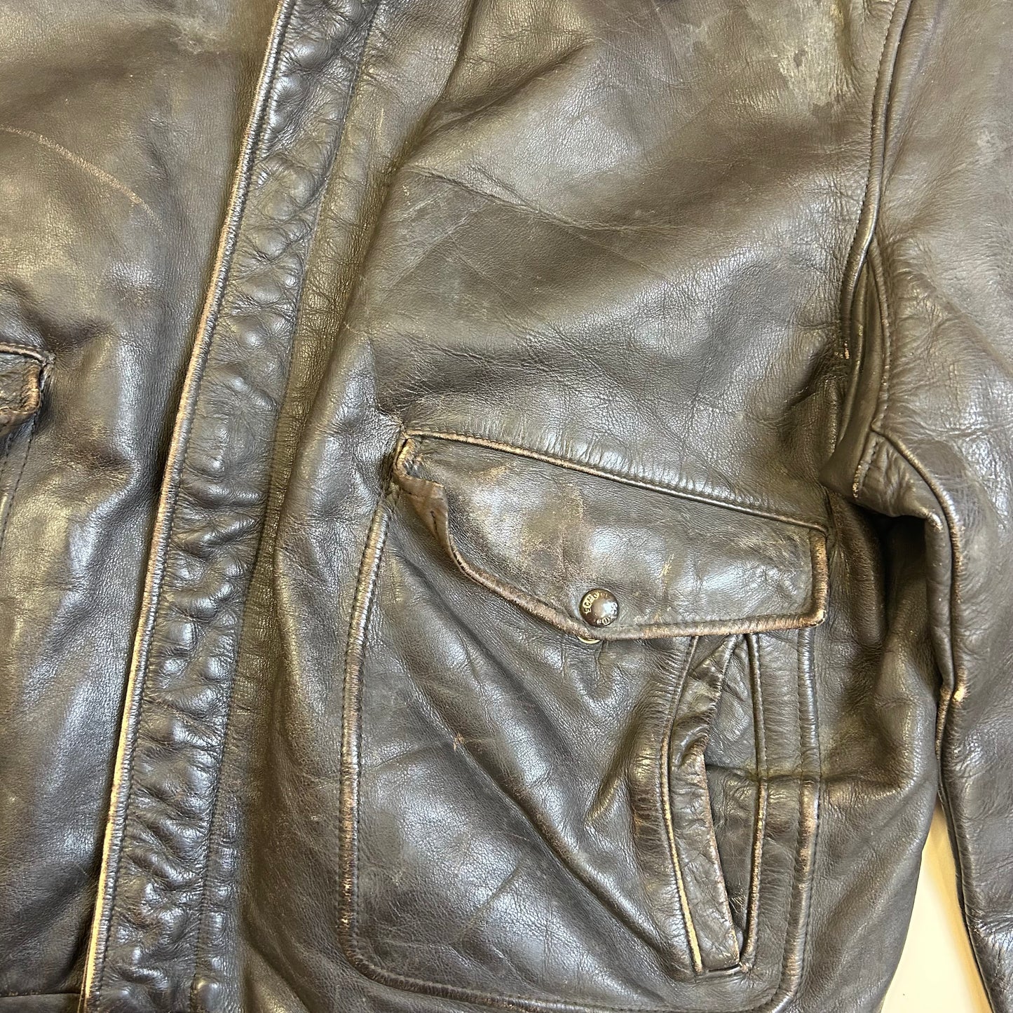 1970s Schott NYC A2 Leather Jacket L